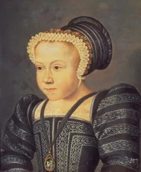 Margarita, Reina de Navarra, de niña, 1550